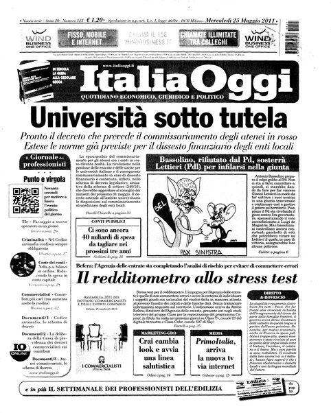 Italia oggi : quotidiano di economia finanza e politica